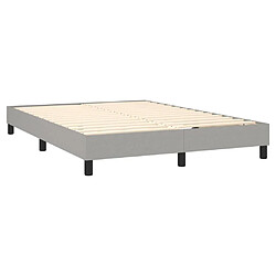 Sommier à lattes,Cadre à lattes de lit et matelas et LED pour Adulte Gris clair 140x200 cm -MN38804 pas cher