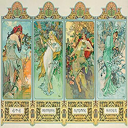 Eurographics Quatre Saisons par Alphonse Maria Mucha (1000 piAces) Puzzle