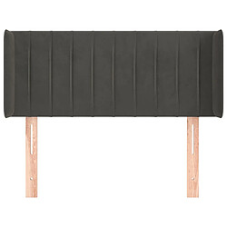 Avis Maison Chic Tête de lit scandinave avec oreilles,meuble de chambre Gris foncé 103x16x78/88 cm Velours -MN64727