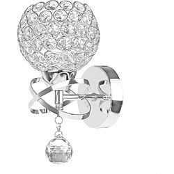 Universal Lampe murale en cristal lunaire intérieur, applique style moderne e14 prise chambre allée allée salon applique pour salle à manger, chambre, argent(Argent)