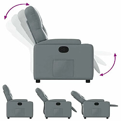 Acheter Maison Chic Fauteuil Relax pour salon, Fauteuil inclinable Gris Similicuir -GKD73198