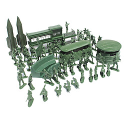 Acheter 56 pièces soldat en plastique 5cm armée figures playset pour le modèle de scène de sable de l'armée