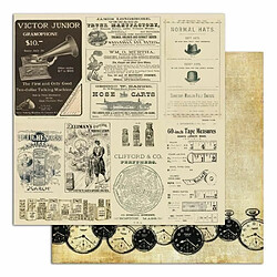 TOGA Lot de 10 papiers recto verso - 30x30 - Le temps des secrets 