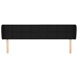 Avis Maison Chic Tête de lit scandinave avec oreilles,meuble de chambre Noir 203x23x78/88 cm Tissu -MN70802