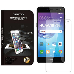 Huawei Y6 2017: Protection d'écran en verre trempé - Tempered glass Screen protector 9H premium / Films vitre Protecteur d'écran verre trempé Huawei Huawei Y6 2017 smartphone - Version intégrale avec accessoires - XEPTIO