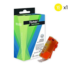 TONER SERVICES Compatible Canon CLI526 Cartouche Jaune 4543B001 (C526Y)