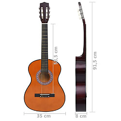 vidaXL Ensemble de guitare classique pour débutants 8 pcs 3/4 36" pas cher