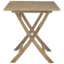 Avis vidaXL Table de jardin pliante gris 120x70x75 cm bois de teck solide