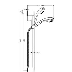 Hansgrohe - Ensemble de douche chromé crometta 85 Green Ecosmart/Unica'Crometta