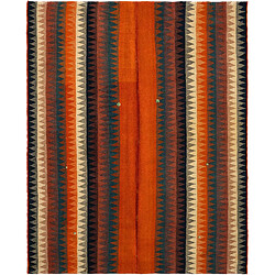 Vidal Tapis de laine 177x143 orange Jajim