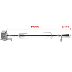 vidaXL Broche à rôtir avec moteur 900 mm Acier pas cher