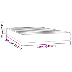 vidaXL Matelas de lit à ressorts ensachés Taupe 120x200x20 cm Tissu pas cher