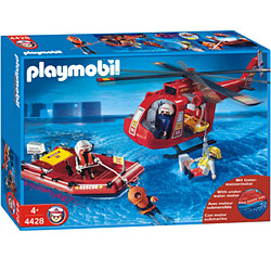 Playmobil® 4428 - Playmobil sauveteurs hélicoptère et bateau