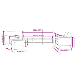 vidaXL Ensemble de canapés 4 pcs vert foncé velours pas cher