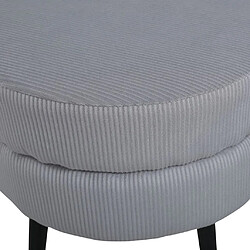 Acheter Venture Home Pouf Pot 40x40x40 cm Velours côtelé Noir et gris