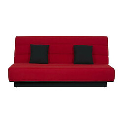 Banquette Clic clac 120x190 - Tissu rouge - MELISSA