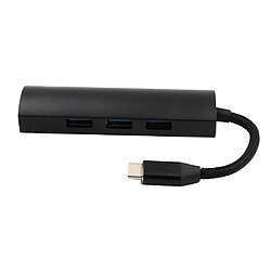 usb-c type-c à 4 port usb 3.0 concentrateur convertisseur de connecteur noir type C OTG