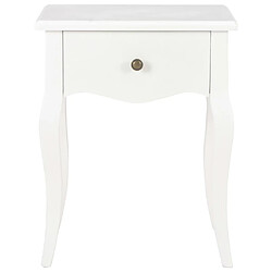 Maison Chic Table de chevet,Table de Nuit,Meuble de Rangement Blanc 40 x 30 x 50 cm Bois de pin massif