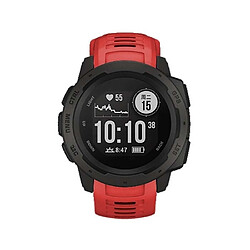 Wewoo Bracelet pour montre connectée Dragonne de remplacement en silicone Garmin Instinct 22mm Rouge