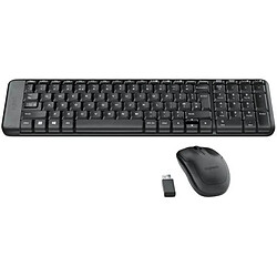 LOGITECH Pack Clavier AZERTY + Souris Sans fil MK220