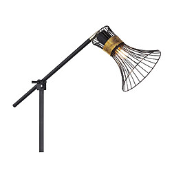 Globo Lighting Lampadaire design Purra - H. 149 cm - Noir et doré