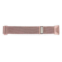 Wewoo Bracelet montre en métal pour Fitbit Charge 3 (or rose)