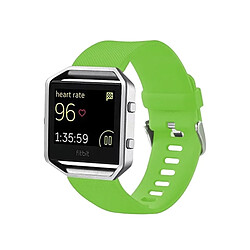 Wewoo Bracelet vert pour WatchBit Fitaz Blaze Watch en silicone à texture oblique, grande taille, longueur: 17-20cm 