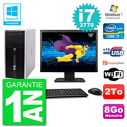 PC HP 6300 MT Ecran 19" Core i7-3770 RAM 8Go Disque 2To Graveur DVD Wifi W7 · Occasion 