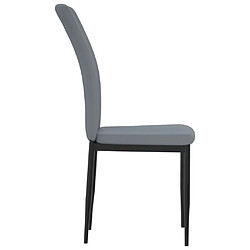 Maison Chic Lot de 2 Chaises à manger,Chaise pour cuisine,Solide Structure Gris clair Velours -MN54286 pas cher