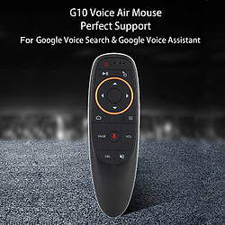 Universal 2.4GHz G10S Flight Air Mouse Mini télécommande sans fil pour téléviseur Boîte avec gyroscope détecteur de jeu Commande vocale pas cher