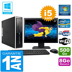 PC HP Compaq 8300 SFF Core I5-2400 Ram 8Go Disque 500 Go Wifi W7 Ecran 22" · Occasion 