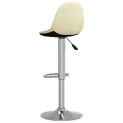 Acheter vidaXL Tabourets de bar lot de 2 crème tissu