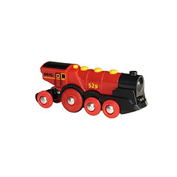 Brio World Locomotive Rouge Puissante a piles - Accessoire son + lumiere Circuit de train en bois - Ravensburger - Des 3 ans - 3