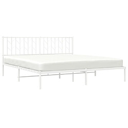 Avis Maison Chic Cadre/structure de lit métal et tête de lit pour adulte - Lit Moderne Chambre blanc 183x213 cm -MN52765