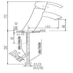 Avis Maison De La Tendance Mitigeur lavabo VOLGA sans siphon en chrome