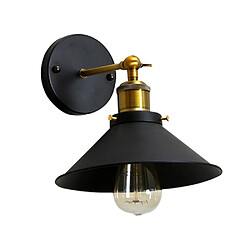 Universal 24cm Loft Personnalité Vintage LED Applique, 220V Américain Country Fer Antique Restaurant Bar Couloir Applique, Noir(Le noir) 