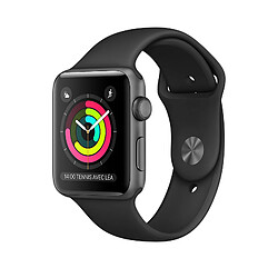 Apple Watch 2 - 42mm - Alu Gris / Bracelet Sport Noir · Reconditionné Montre connectée Apple Watch Series 2 - Boitier Alu 42mm - GPS - MP062ZD/A