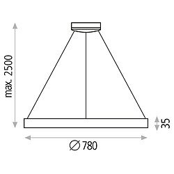 Acb Suspensions Grace 1x80W LED Noir 4000K