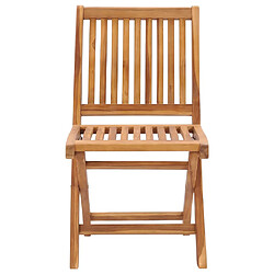 Acheter vidaXL Chaises pliables de jardin avec coussins lot de 6 Bois de teck