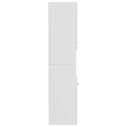 Acheter vidaXL Armoire de salle de bain Blanc brillant Bois d'ingénierie