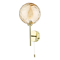 Lumière Applique Murale Or Poli Champagne Dimpled Verre 150mm Coloris : Verre à champagne, or poliNombre d'ampoules : 1Type d'ampoule : G9Puissance max par ampoule (W) : 40Ampoules incluses : NonIP : 20Hauteur en Cm : 27Largeur en Cm