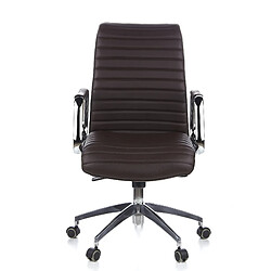 Siège de bureau / Fauteuil de direction ASPERA 10, cuir Nappa marron hjh OFFICE