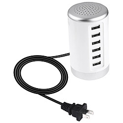 Wewoo Adaptateur secteur du chargeur XLD4 30W 6-USB Ports AC100-240Vprise US Blanc