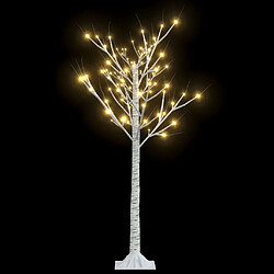 vidaXL Sapin de Noël 120 LED blanc chaud Saule 1,2 m Int/Ext