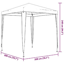 vidaXL Tente de réception professionnelle 2x2 m Anthracite pas cher