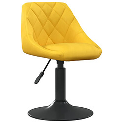 vidaXL Chaise de salle à manger Jaune moutarde Velours