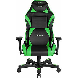 CLUTCH CHAIRZ Gear Series Bravo Chaise ergonomique pour jeux vidéo à la maison ou au bureau avec dossier inclinable Base 5 étoiles Roulettes non marquantes Cadre tubulaire en acier Noir/vert