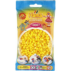 Sachet de 1000 perles Midi jaune fluo - Hama