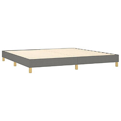 Acheter vidaXL Sommier à lattes de lit et matelas et LED Gris foncé 200x200 cm