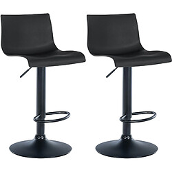 Non Lot de 2 tabourets de bar en plastique Branford